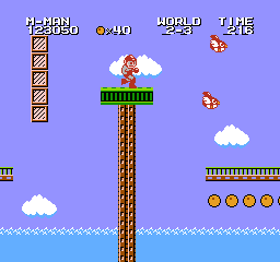 Mega Man in Super Mario Bros Screenshot 1